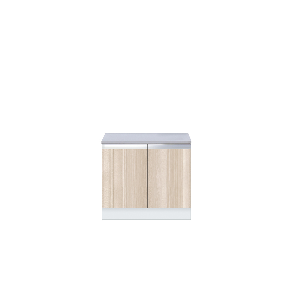 ワンド(旧マイセット)[薄型]調理台調理台ホワイト 木目 - 1